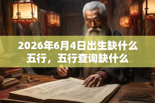2026年6月4日出生缺什么五行，五行查询缺什么