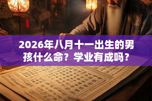 2026年八月十一出生的男孩什么命?学业有成吗? 2026年八月十一出生的男孩什么命?学业有成吗?