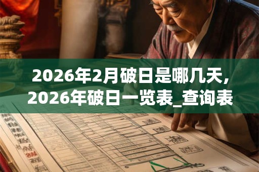 2026年2月破日是哪几天,2026年破日一览表_查询表