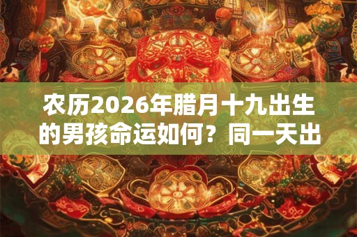 农历2026年腊月十九出生的男孩命运如何？同一天出生的名人介绍