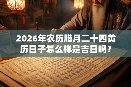 2026年农历腊月二十四黄历日子怎么样是吉日吗？