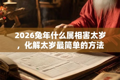 2026兔年什么属相害太岁，化解太岁最简单的方法