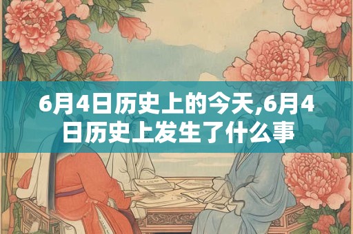 6月4日历史上的今天,6月4日历史上发生了什么事 6月4日历史上的今天,6月4日历史上发生了什么事