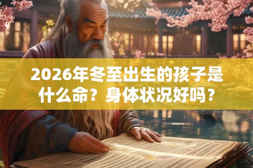 2026年冬至出生的孩子是什么命？身体状况好吗？