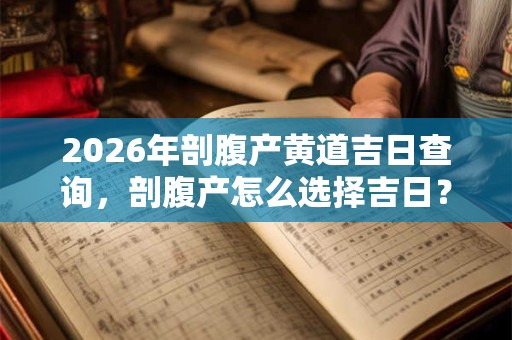 2026年剖腹产黄道吉日查询，剖腹产怎么选择吉日？