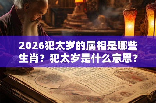 2026犯太岁的属相是哪些生肖？犯太岁是什么意思？