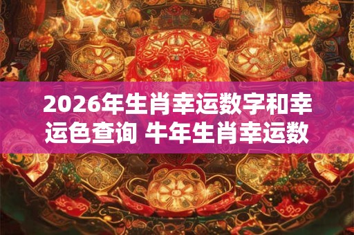 2026年生肖幸运数字和幸运色查询 牛年生肖幸运数字和幸运色表 2026年生肖幸运数字和幸运色查询 牛年生肖幸运数字和幸运色表