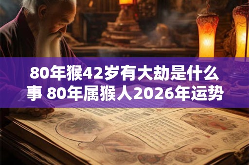 80年猴42岁有大劫是什么事 80年属猴人2026年运势表现