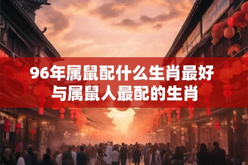 96年属鼠配什么生肖最好 与属鼠人最配的生肖