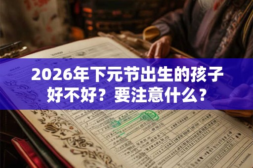 2026年下元节出生的孩子好不好？要注意什么？