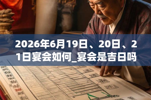 2026年6月19日、20日、21日宴会如何_宴会是吉日吗 2026年6月19日、20日、21日宴会如何_宴会是吉日吗