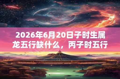 2026年6月20日子时生属龙五行缺什么，丙子时五行缺什么