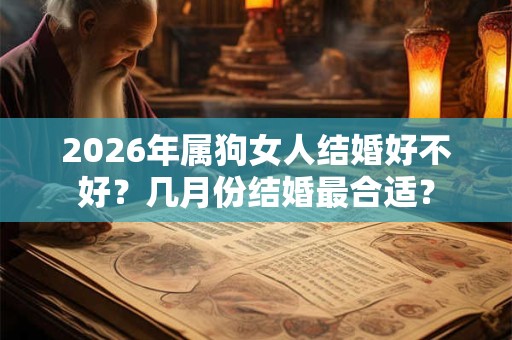 2026年属狗女人结婚好不好?几月份结婚最合适? 2026年属狗女人结婚好不好?几月份结婚最合适?