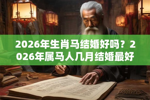 2026年生肖马结婚好吗？2026年属马人几月结婚最好？