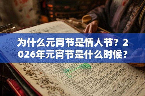为什么元宵节是情人节？2026年元宵节是什么时候？