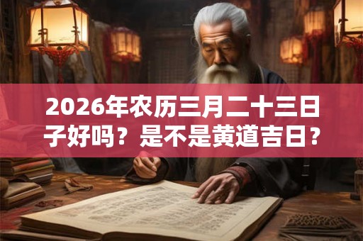 2026年农历三月二十三日子好吗？是不是黄道吉日？