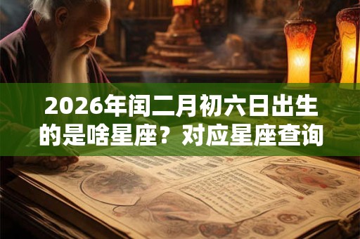 2026年闰二月初六日出生的是啥星座？对应星座查询