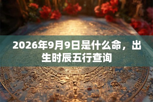 2026年9月9日是什么命，出生时辰五行查询