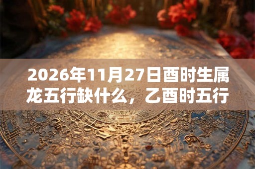 2026年11月27日酉时生属龙五行缺什么，乙酉时五行缺什么