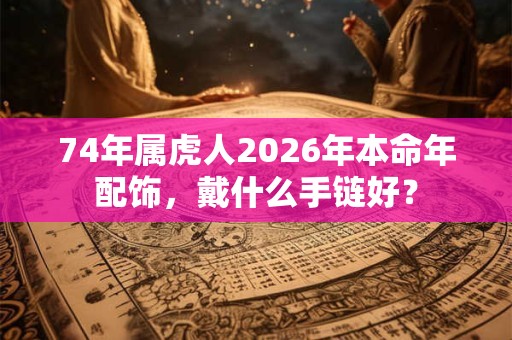 74年属虎人2026年本命年配饰，戴什么手链好？