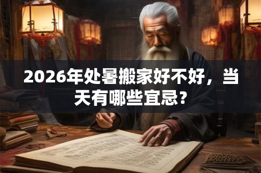 2026年处暑搬家好不好，当天有哪些宜忌？