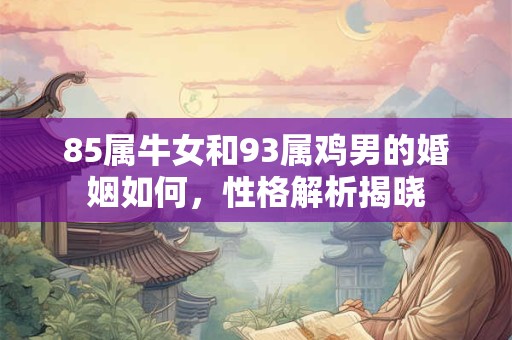 85属牛女和93属鸡男的婚姻如何，性格解析揭晓