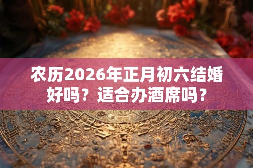 农历2026年正月初六结婚好吗？适合办酒席吗？