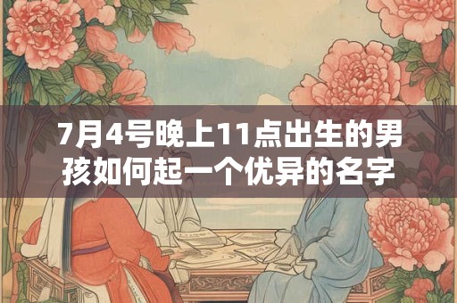 7月4号晚上11点出生的男孩如何起一个优异的名字