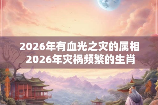 2026年有血光之灾的属相 2026年灾祸频繁的生肖 2026年有血光之灾的属相 2026年灾祸频繁的生肖