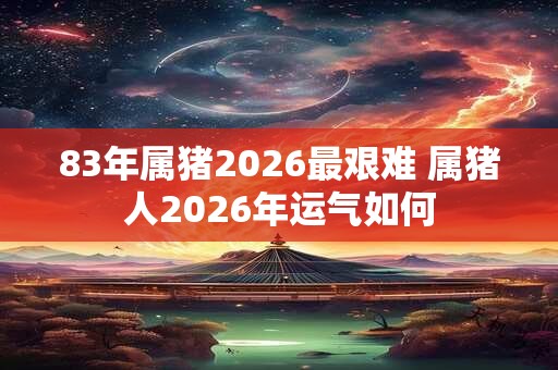 83年属猪2026最艰难 属猪人2026年运气如何
