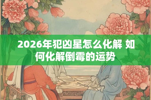 2026年犯凶星怎么化解 如何化解倒霉的运势 2026年犯凶星怎么化解 如何化解倒霉的运势