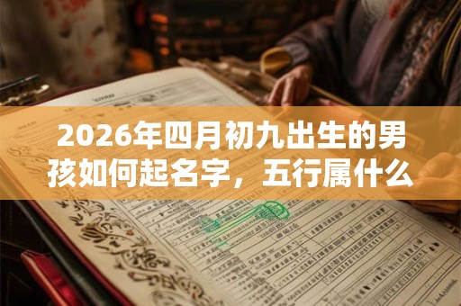 2026年四月初九出生的男孩如何起名字，五行属什么