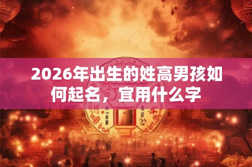 2026年出生的姓高男孩如何起名，宜用什么字