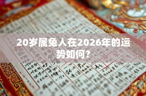 20岁属兔人在2026年的运势如何？