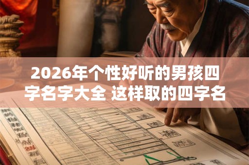 2026年个性好听的男孩四字名字大全 这样取的四字名字最好听