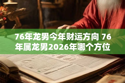 76年龙男今年财运方向 76年属龙男2026年哪个方位财运最好 76年龙男今年财运方向 76年属龙男2026年哪个方位财运最好