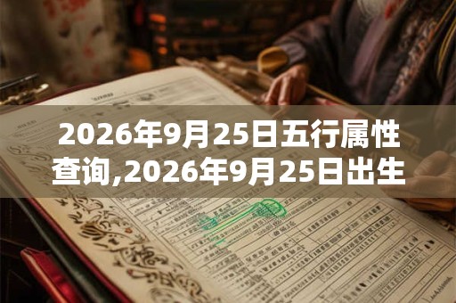 2026年9月25日五行属性查询,2026年9月25日出生五行属什么