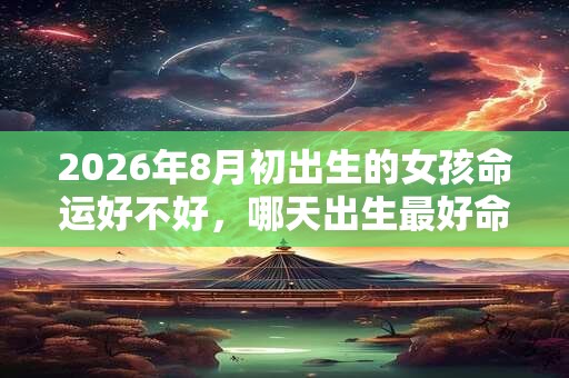 2026年8月初出生的女孩命运好不好，哪天出生最好命？