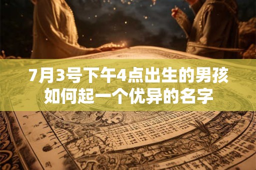 7月3号下午4点出生的男孩如何起一个优异的名字