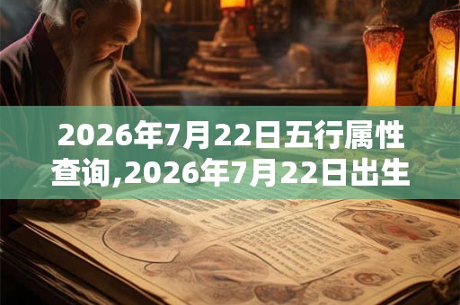 2026年7月22日五行属性查询,2026年7月22日出生五行属什么