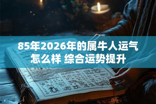 85年2026年的属牛人运气怎么样 综合运势提升