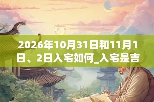 2026年10月31日和11月1日、2日入宅如何_入宅是吉日吗
