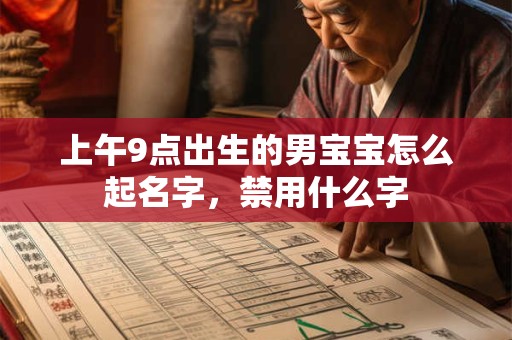上午9点出生的男宝宝怎么起名字，禁用什么字