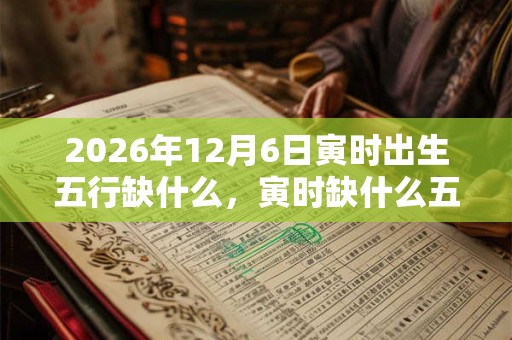 2026年12月6日寅时出生五行缺什么，寅时缺什么五行