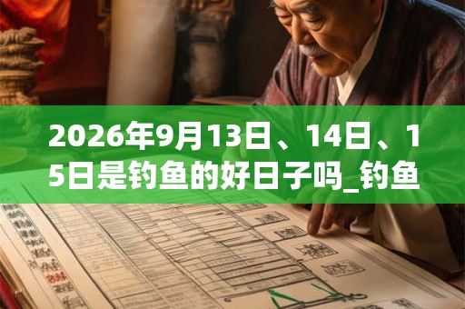 2026年9月13日、14日、15日是钓鱼的好日子吗_钓鱼可以吗
