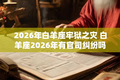 2026年白羊座牢狱之灾 白羊座2026年有官司纠纷吗