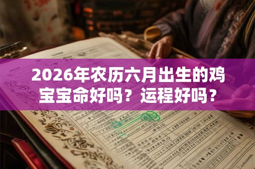 2026年农历六月出生的鸡宝宝命好吗？运程好吗？