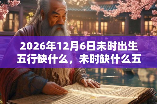 2026年12月6日未时出生五行缺什么，未时缺什么五行