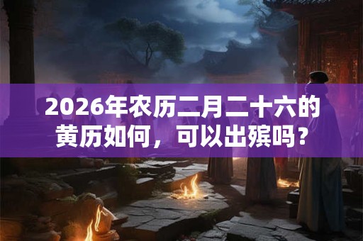 2026年农历二月二十六的黄历如何，可以出殡吗？