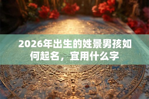 2026年出生的姓景男孩如何起名，宜用什么字